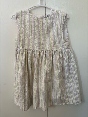 Pastel Stripe Seersucker Girls' Dress - Brand: